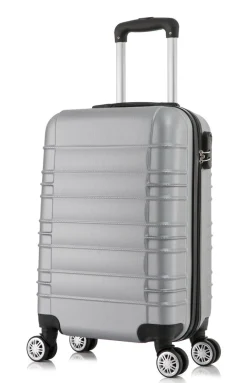 Reisekoffer Hartschalenkoffer AVA 5er Set silber