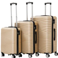 Reisekoffer Hartschalenkoffer NIA 3er Set champagner