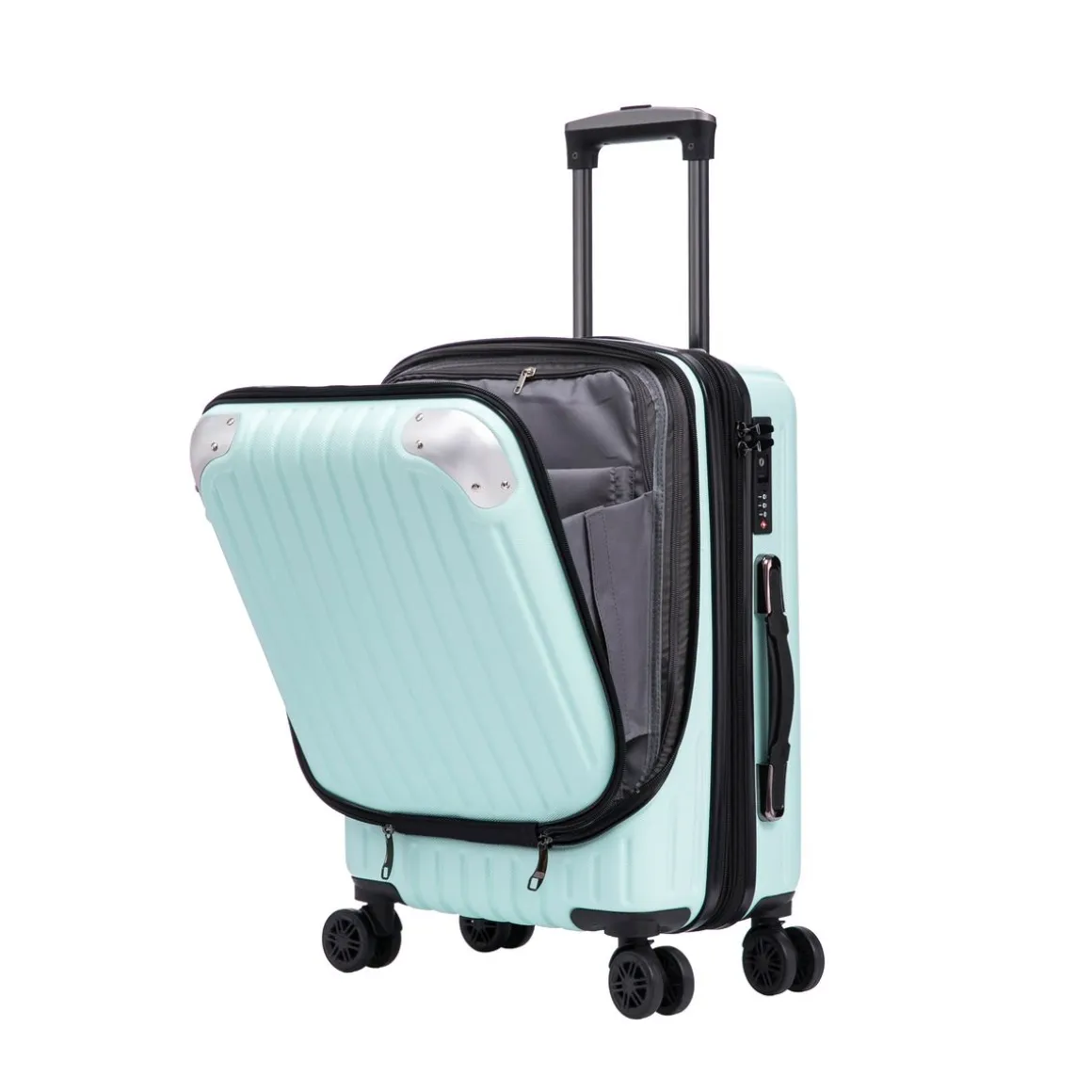 Reisekoffer Hartschalenkoffer mit Laptopfach LIMMA Grösse M mint