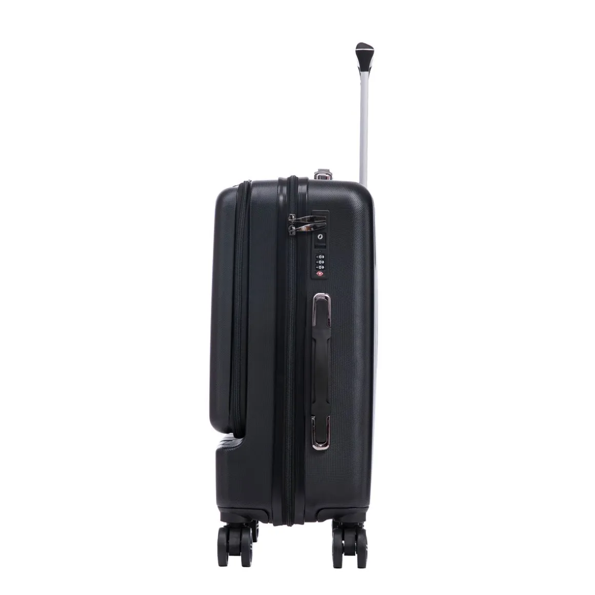 Reisekoffer Hartschalenkoffer mit Laptopfach DRAKE Grösse M schwarz