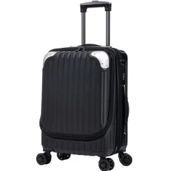 Reisekoffer Hartschalenkoffer mit Laptopfach LIMMA Grösse M schwarz