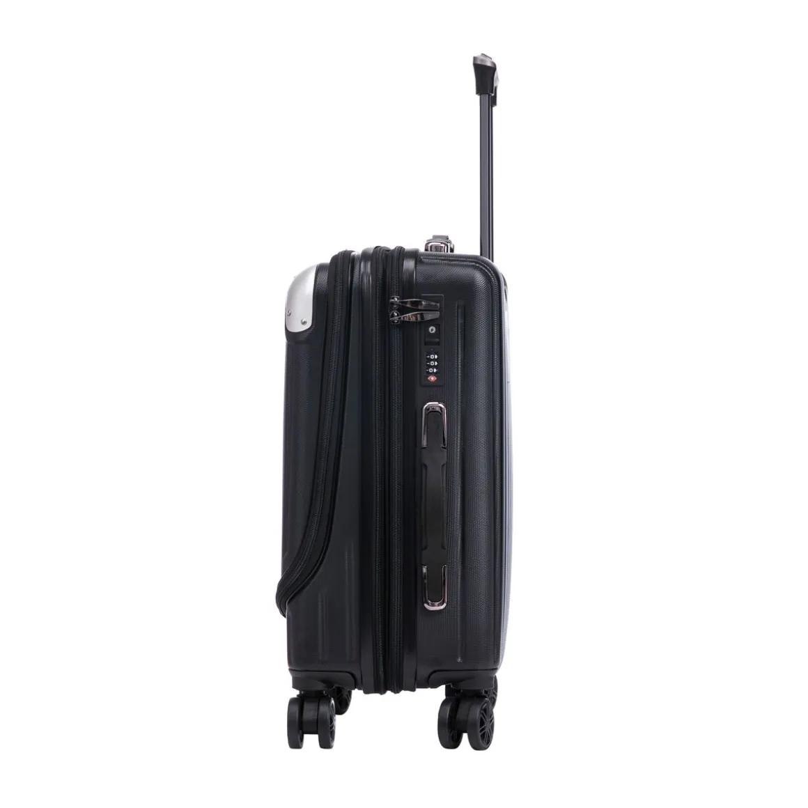 Reisekoffer Hartschalenkoffer mit Laptopfach LIMMA Grösse M schwarz