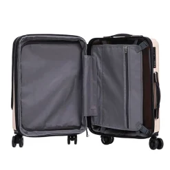 Reisekoffer Hartschalenkoffer mit Laptopfach LIMMA Grösse M beige