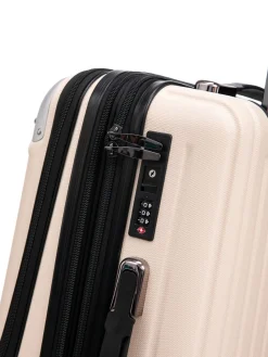 Reisekoffer Hartschalenkoffer mit Laptopfach LIMMA Grösse M beige