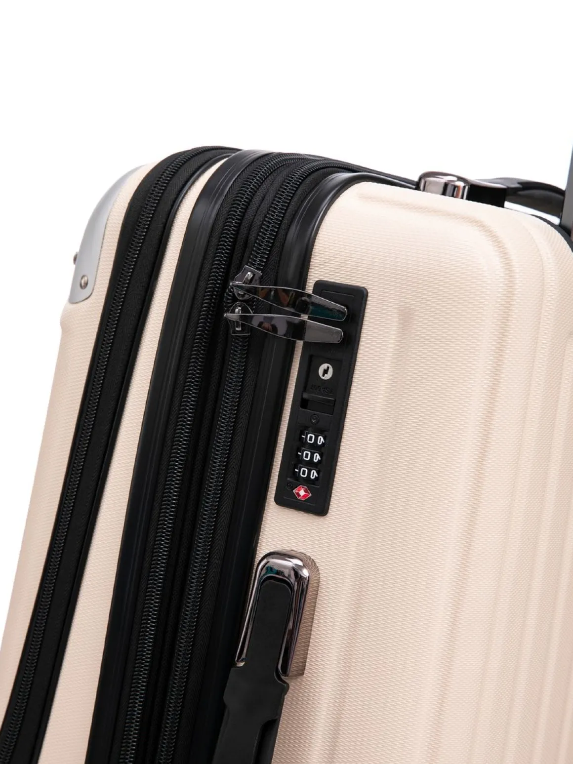 Reisekoffer Hartschalenkoffer mit Laptopfach LIMMA Grösse M beige
