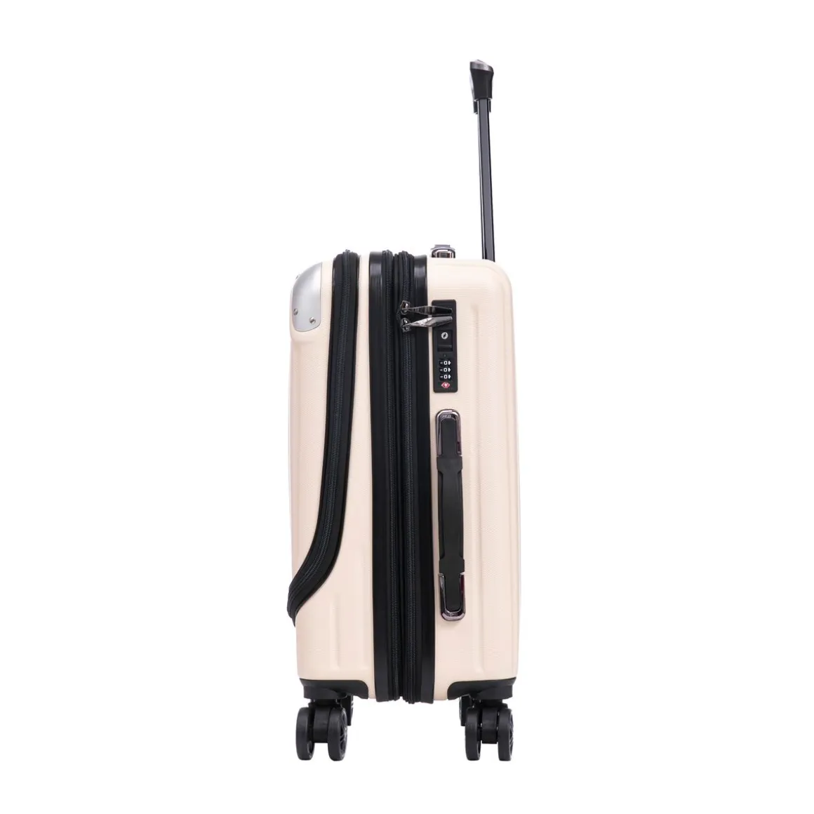 Reisekoffer Hartschalenkoffer mit Laptopfach LIMMA Grösse M beige