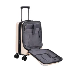 Reisekoffer Hartschalenkoffer mit Laptopfach LIMMA Grösse M beige
