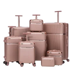 Reisekoffer Hartschalenkoffer VIRELLA 8er Set roségold