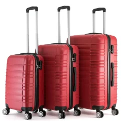 Reisekoffer Hartschalenkoffer AVA 3er Set rot