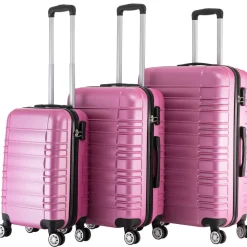 Reisekoffer Hartschalenkoffer AVA 3er Set pink