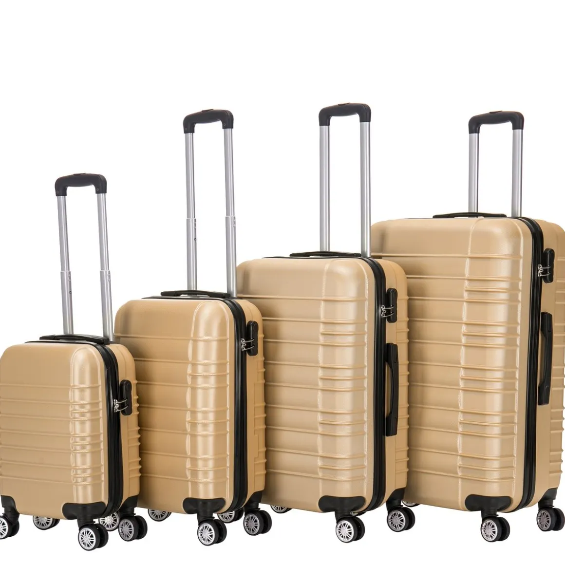 Reisekoffer Hartschalenkoffer AVA 4er Set champagner