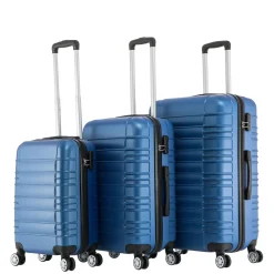Reisekoffer Hartschalenkoffer AVA 3er Set blau