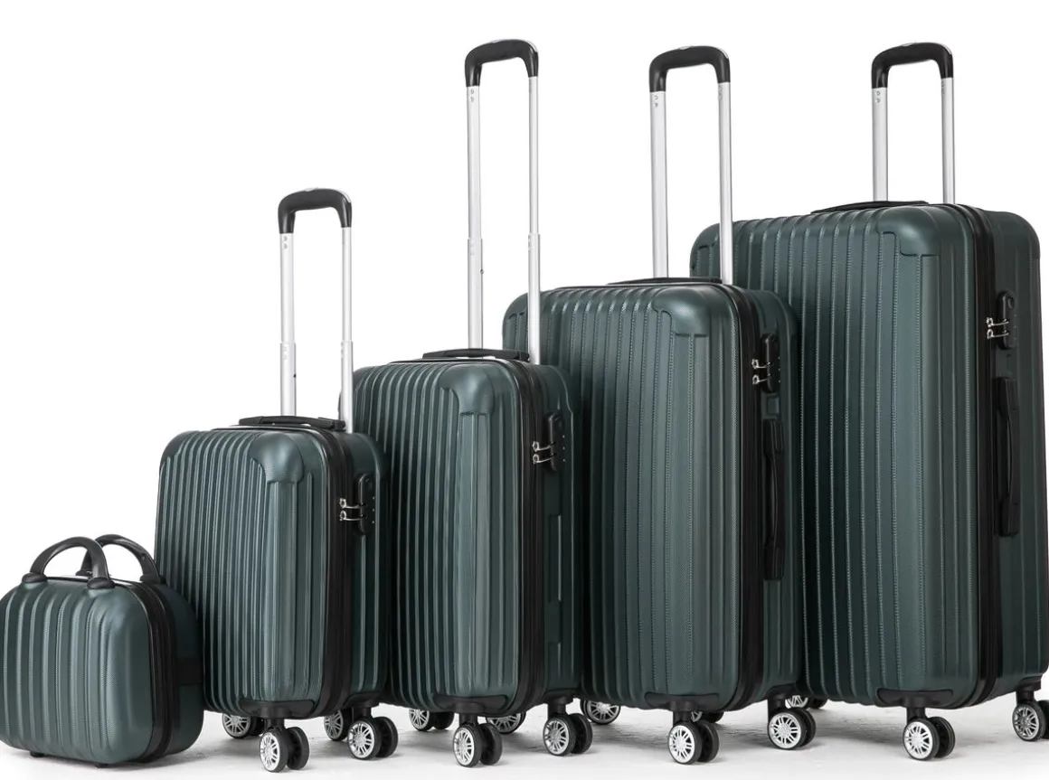 Reisekoffer Hartschalenkoffer LINN 5er Set smaragd