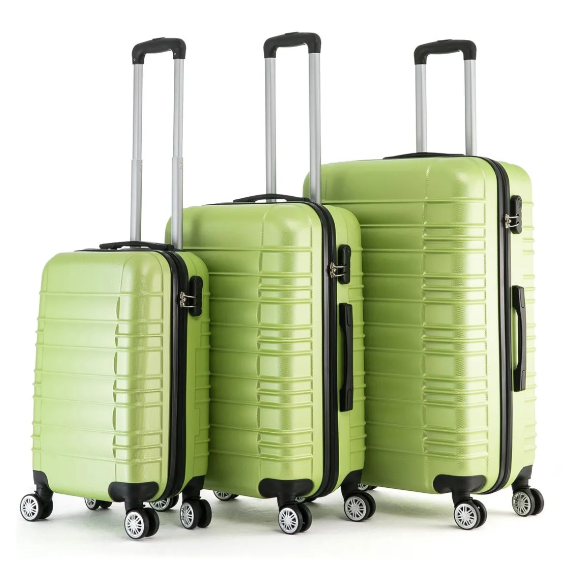 Reisekoffer Hartschalenkoffer AVA 3er Set grün