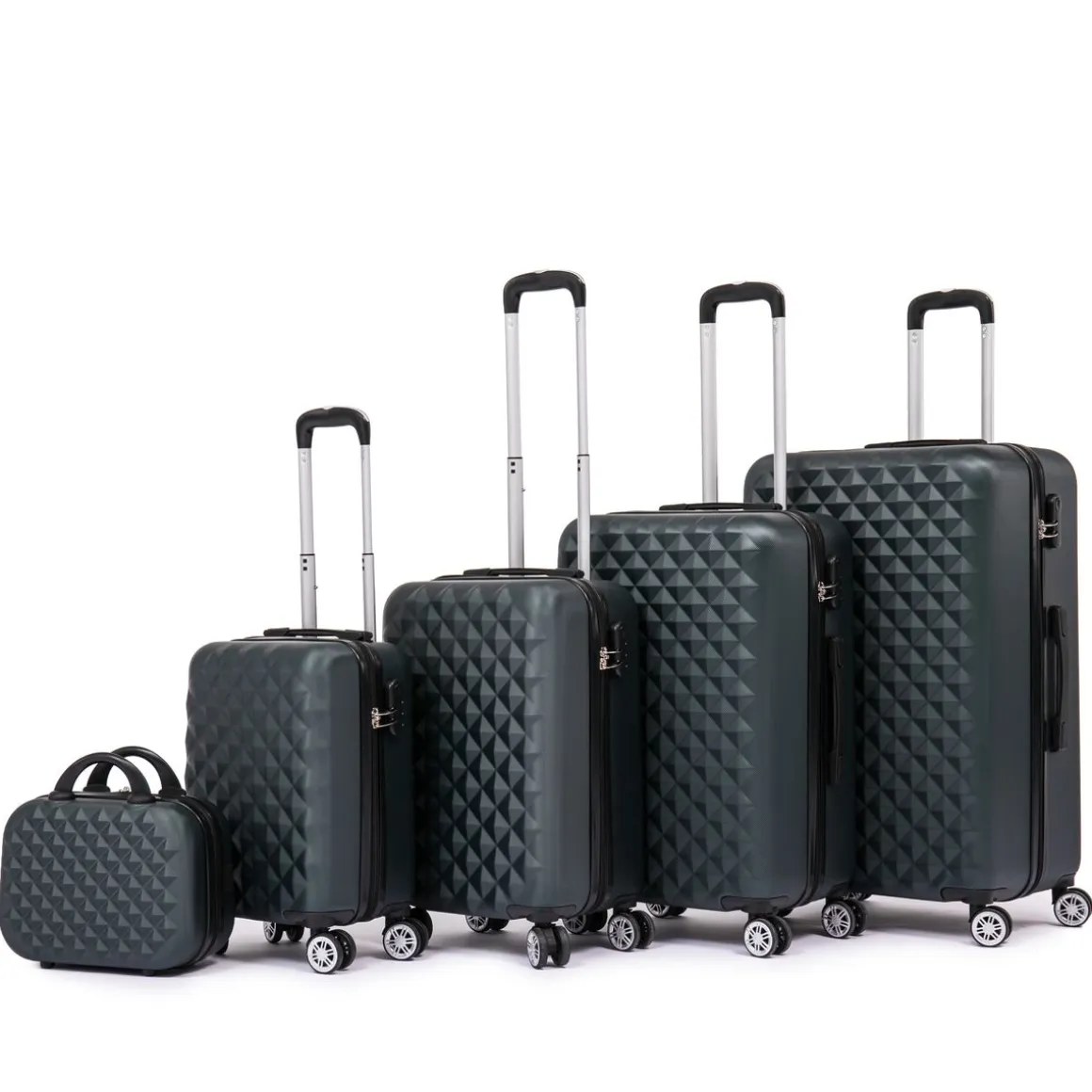 Reisekoffer Hartschalenkoffer AMY 5er Set smaragd