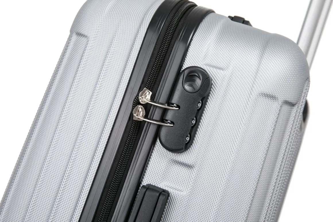 Reisekoffer Hartschalenkoffer LINN 3er Set silber