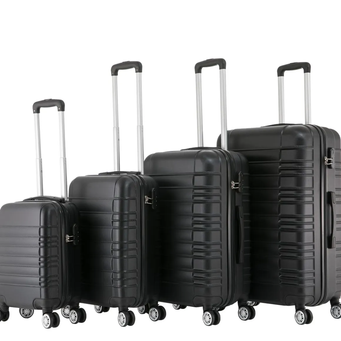 Reisekoffer Hartschalenkoffer AVA 4er Set schwarz