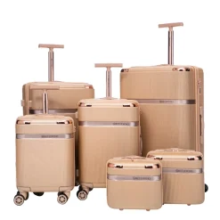 Reisekoffer Hartschalenkoffer CELENA 6er Set champagner