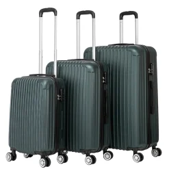 Reisekoffer Hartschalenkoffer LINN 3er Set smaragd
