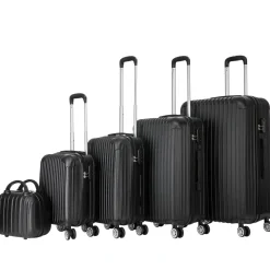 Reisekoffer Hartschalenkoffer LINN 5er Set schwarz