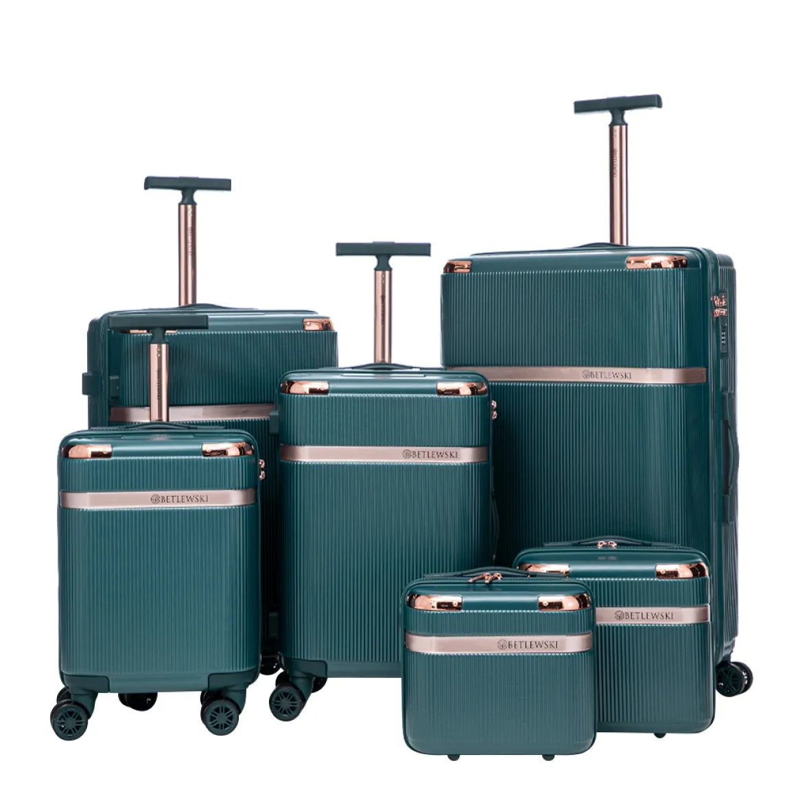 Reisekoffer Hartschalenkoffer CELENA 6er Set petrol