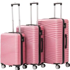 Reisekoffer Hartschalenkoffer NIA 3er Set rosa