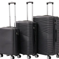 Reisekoffer Hartschalenkoffer NIA 3er Set schwarz