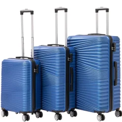 Reisekoffer Hartschalenkoffer NIA 3er Set blau