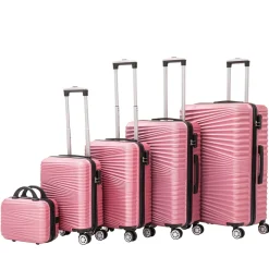 Reisekoffer Hartschalenkoffer NIA 5er Set rosa