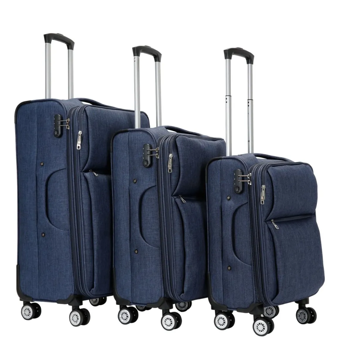Reisekoffer LANA 3er Set blau