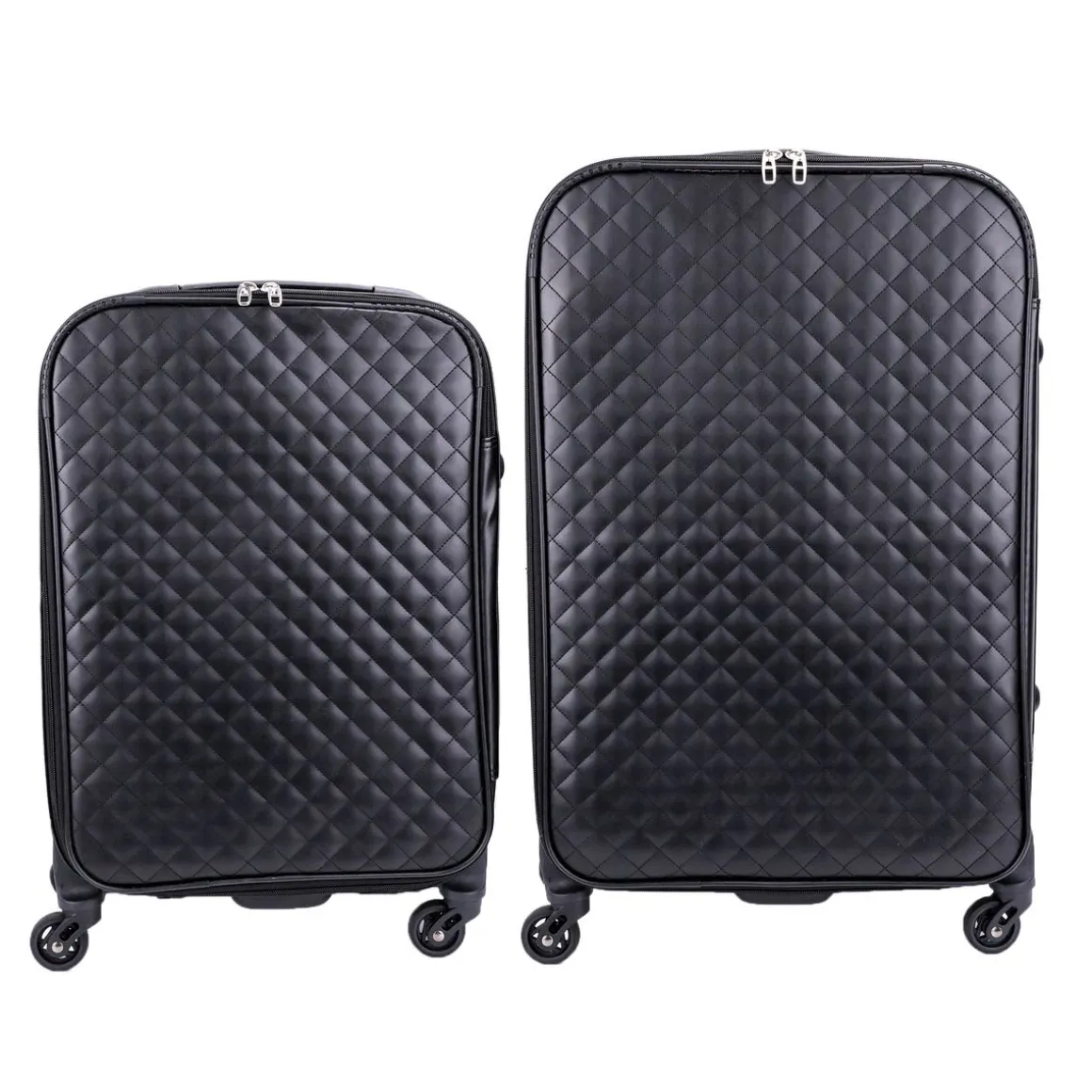 Reisekoffer Leder ODA 2er Set schwarz