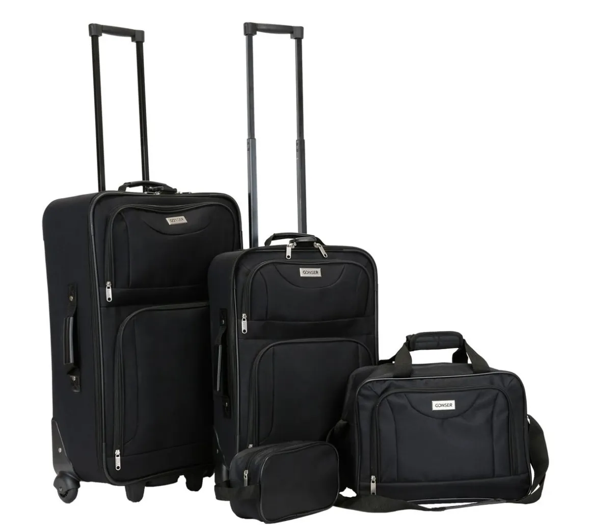 Reisekoffer PACO 4er Set schwarz