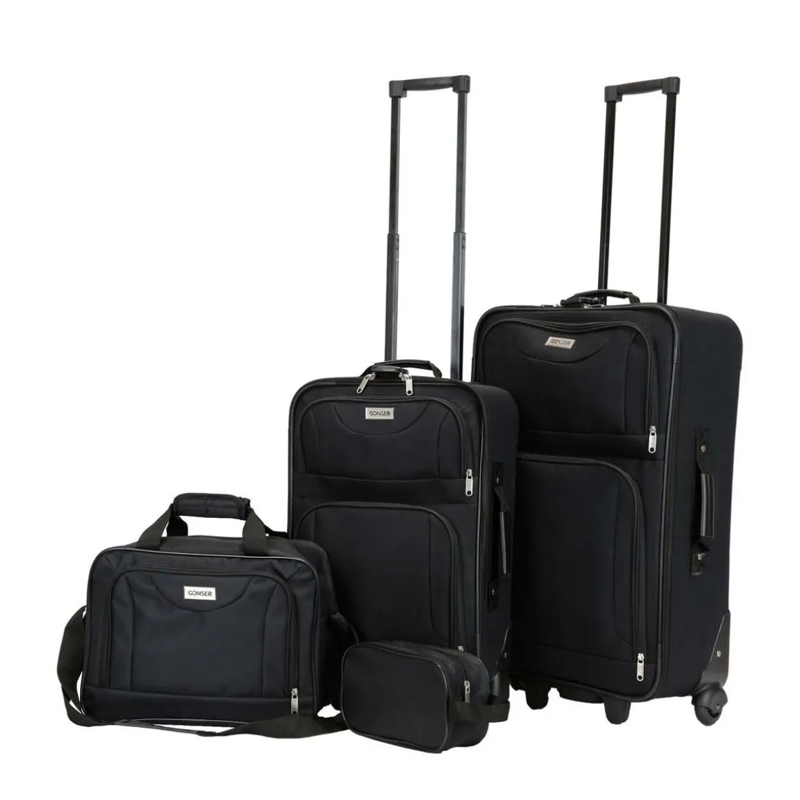 Reisekoffer PACO 4er Set schwarz