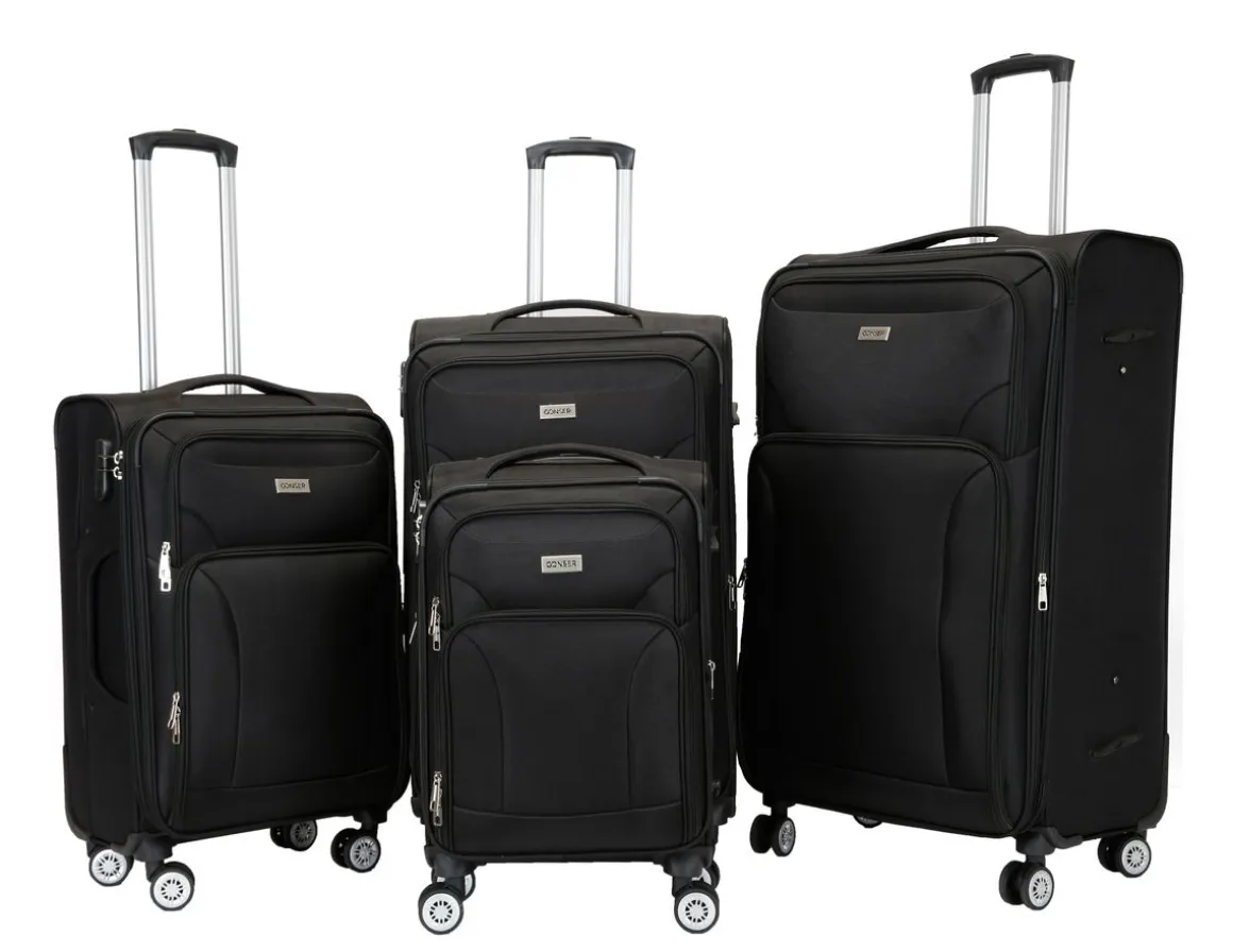 Reisekoffer RINO 4er Set schwarz