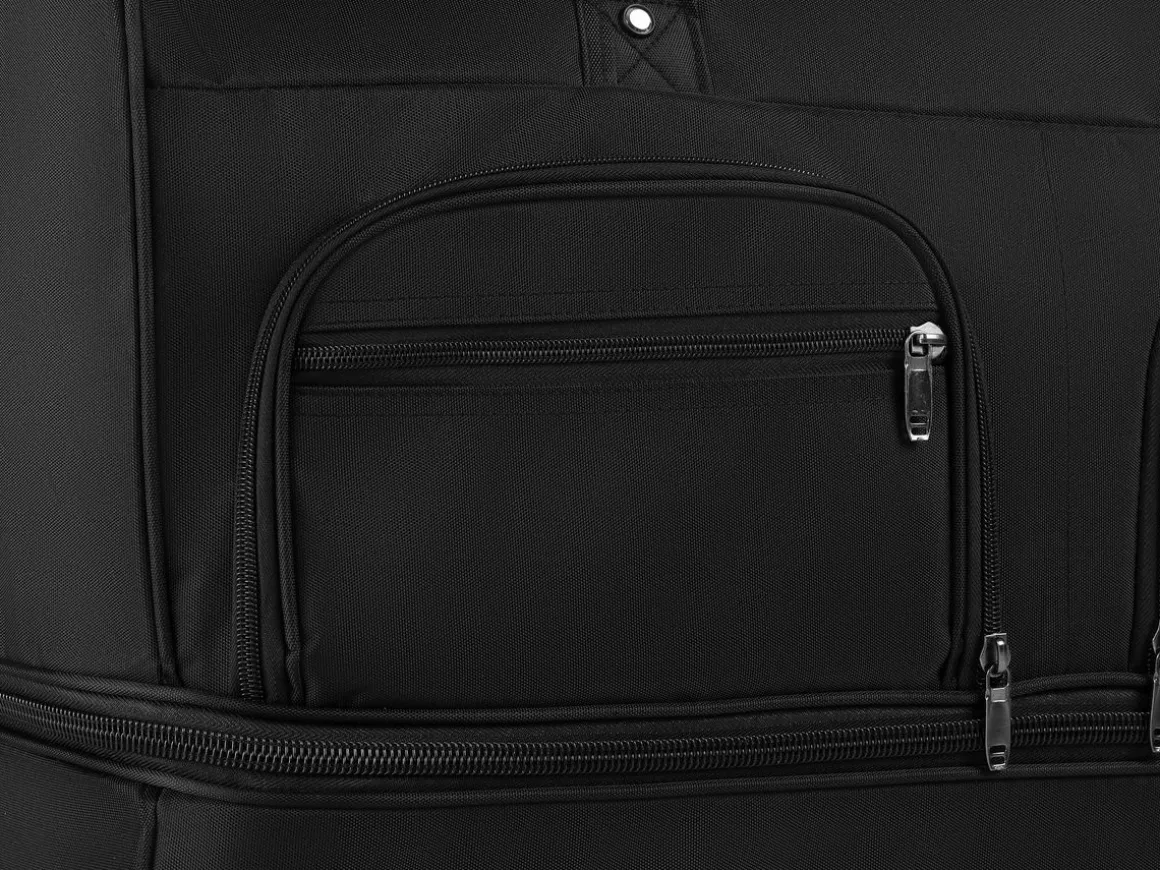 Reisetasche mit Rollen 96L schwarz