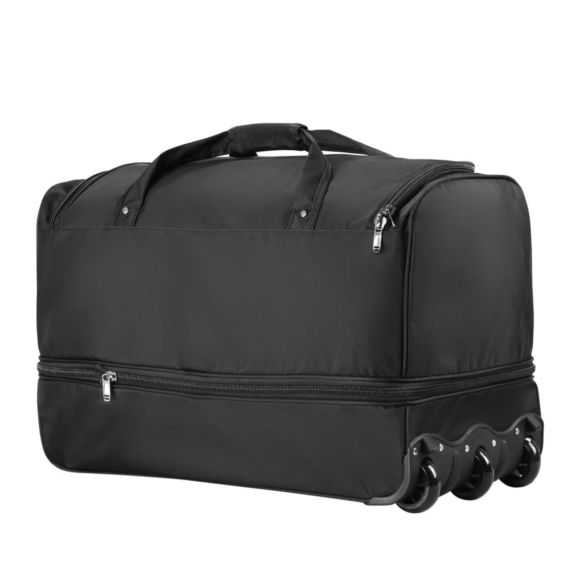 Reisetasche mit Rollen 96L schwarz