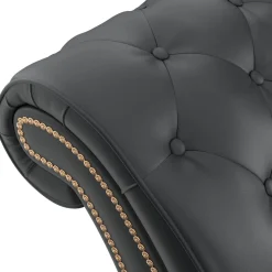 Relaxliege Leder schwarz