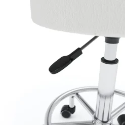 Rollhocker mit Rückenlehne SANDY weiss
