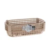 Rollwagen mit 4 Etagen klappbar 46 x 26 x 79 cm beige