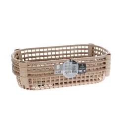 Rollwagen mit 4 Etagen klappbar 46 x 26 x 79 cm beige