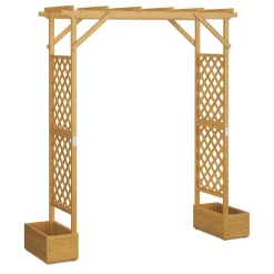 Rosenbogen Holz mit Pflanzenkasten 208 x 220 cm