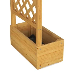 Rosenbogen Holz mit Pflanzenkasten 208 x 220 cm