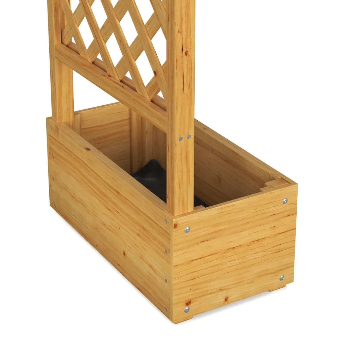 Rosenbogen Holz mit Pflanzenkasten 208 x 220 cm