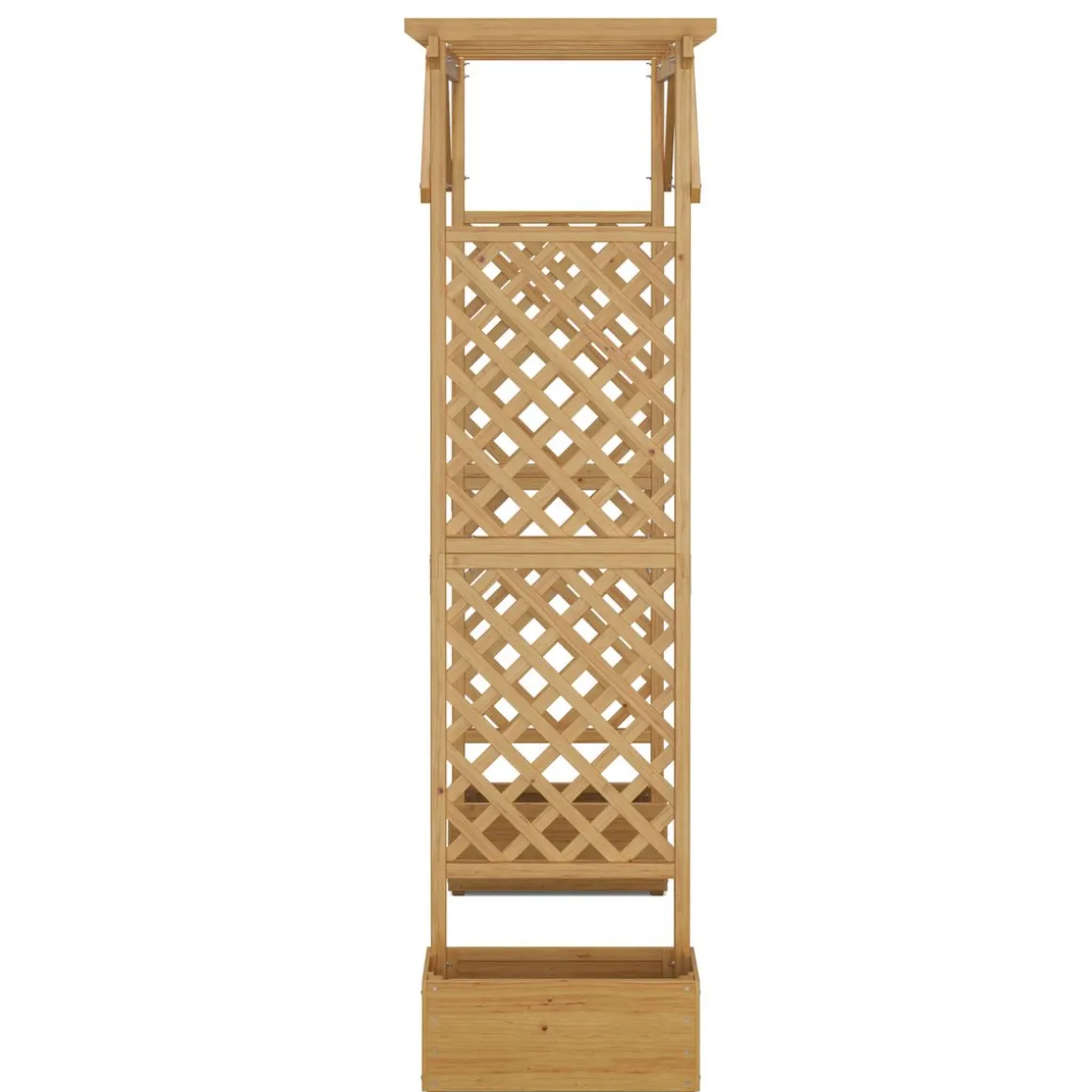 Rosenbogen Holz mit Pflanzenkasten 208 x 220 cm