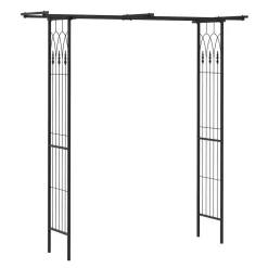 Rosenbogen Pergola 200 x 204 cm schwarz