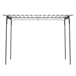 Rosenbogen Pergola 320 x 215 cm schwarz
