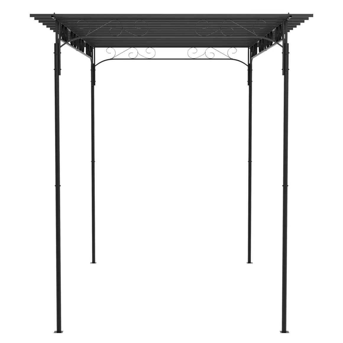 Rosenbogen Pergola 320 x 215 cm schwarz