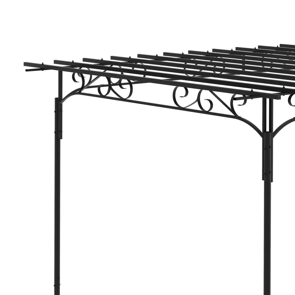 Rosenbogen Pergola 320 x 215 cm schwarz