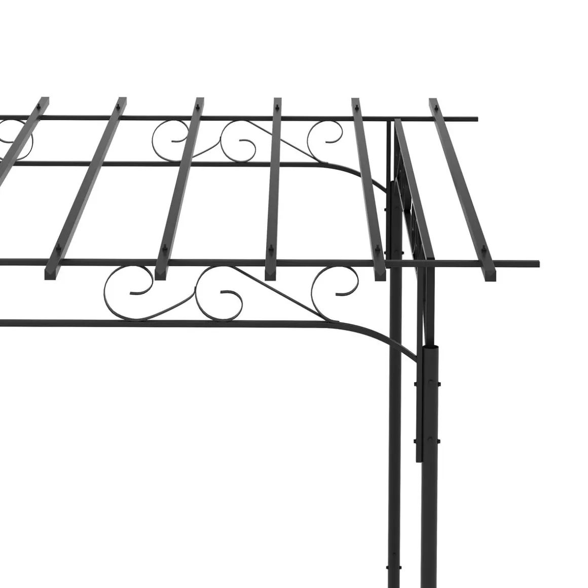 Rosenbogen Pergola 320 x 215 cm schwarz