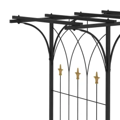 Rosenbogen Pergola 181 x 233 cm schwarz